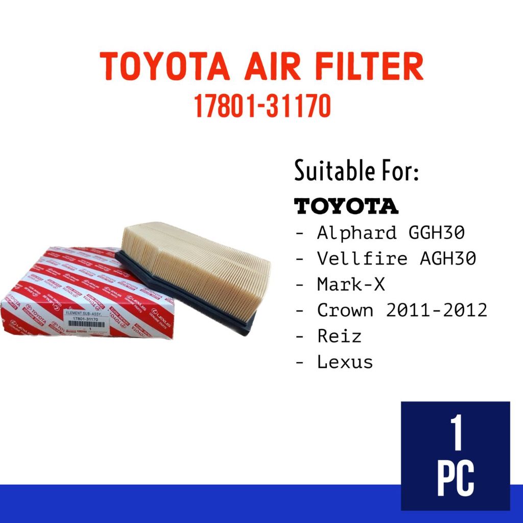 Toyota Air Filter Alphard Ggh Vellfire Agh Mark X