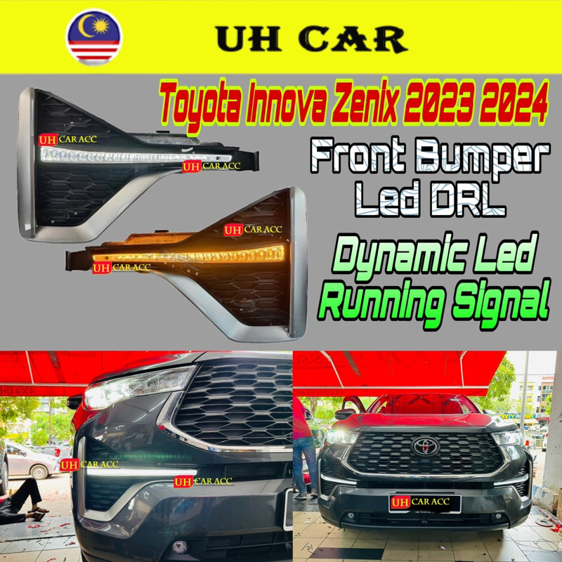 Toyota Innova Zenix 2023 Front Bumper Led Drl Daylight With Running