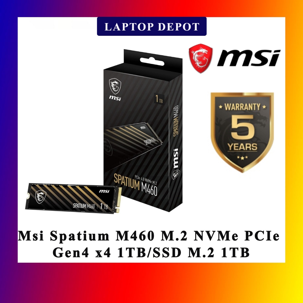 Year Warranty Msi Spatium M M Nvme Pcie Gen X Tb Ssd M