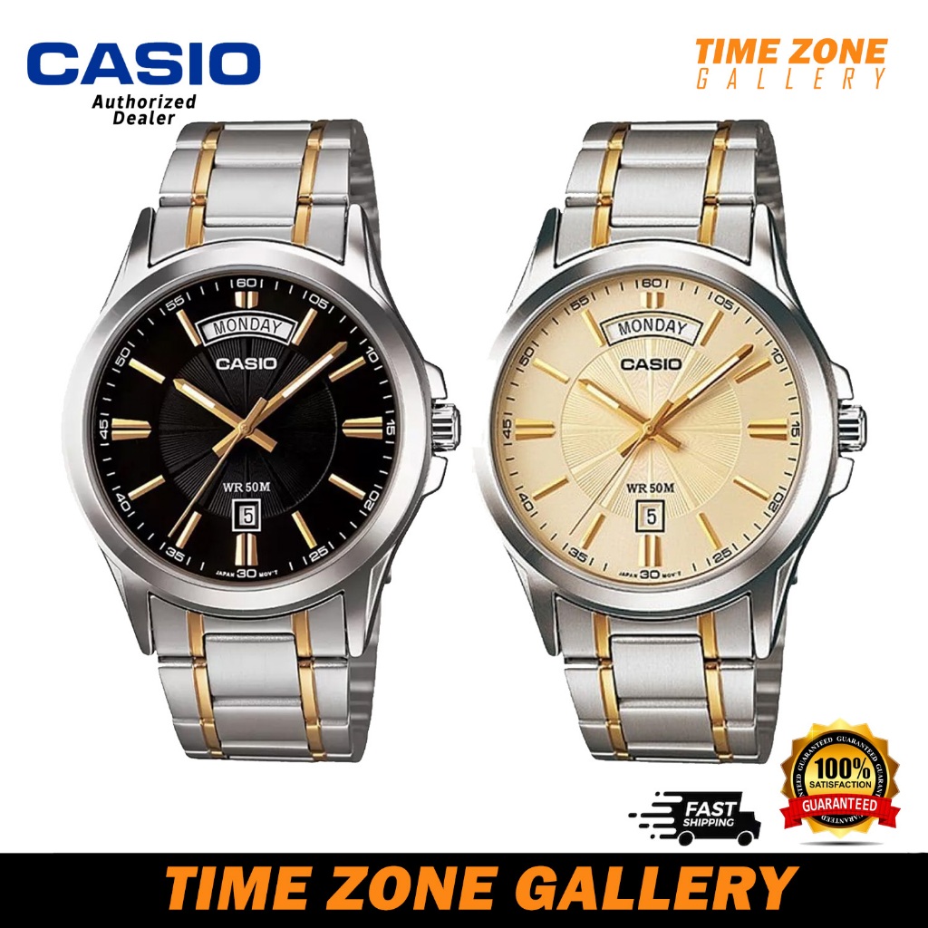 Official Warranty Casio MTP 1381G Series Enticer Male Dress Watch MTP