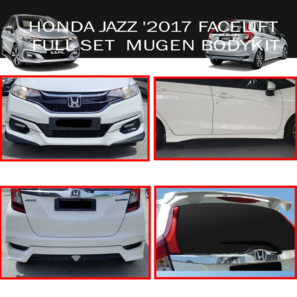 Honda Jazz Facelift Mugen Mg Style Full Set Bodykit Front Skirt