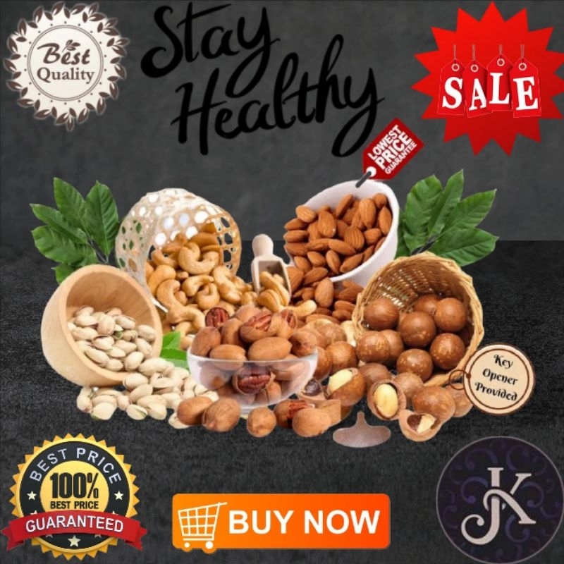 Energy Booster Roasted Mixed Nuts Ready To Eat 500gm Macadamia