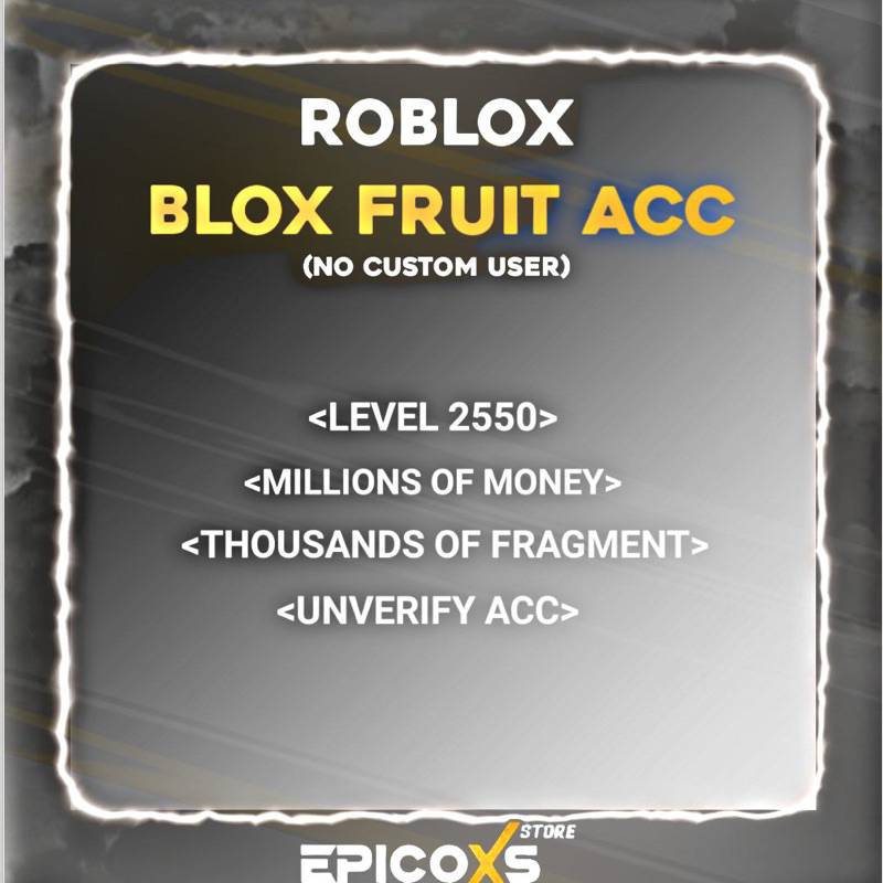 Unverify Blox Fruit Accounts Read Description Shopee Malaysia