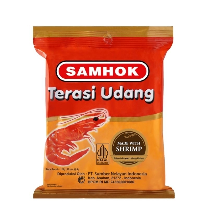 Terasi Udang Belacan Produk Asli Indonesia SAMHOK 120g Marbelous