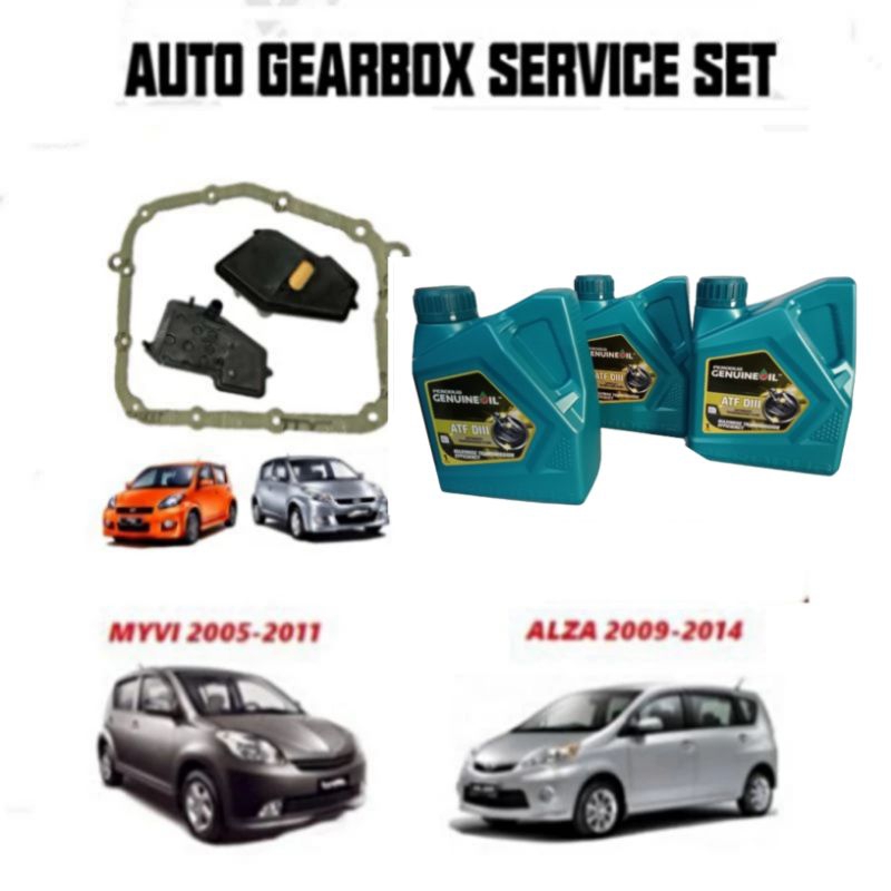 Genuine Perodua Atf Diii Blue X Units Set Auto Filter