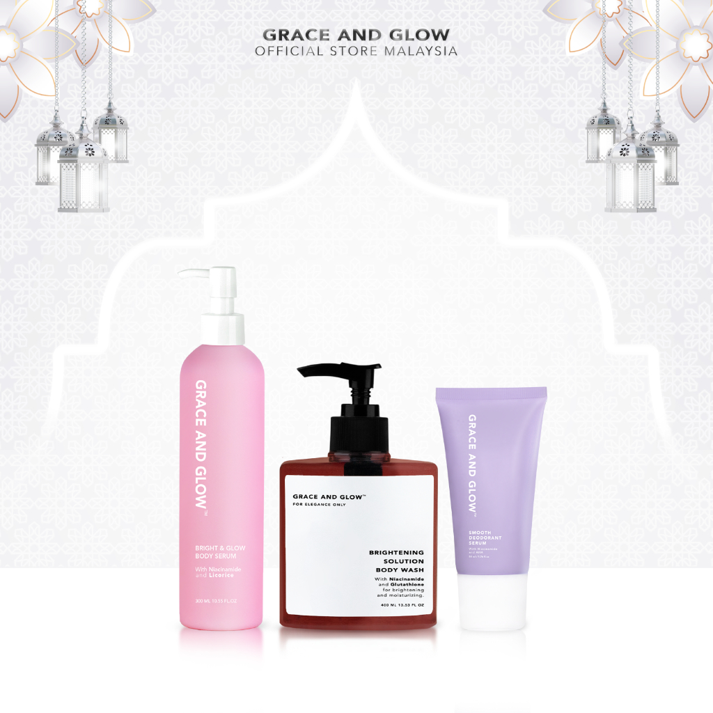 Grace And Glow 3IN1 BUNDLE Black Opium Body Wash Body Serum