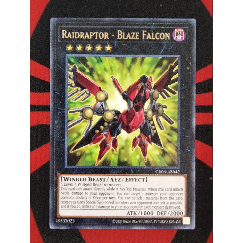 YUGIOH KONAMI CR03 AE042 Raidraptor Blaze Falcon Rare Shopee Malaysia