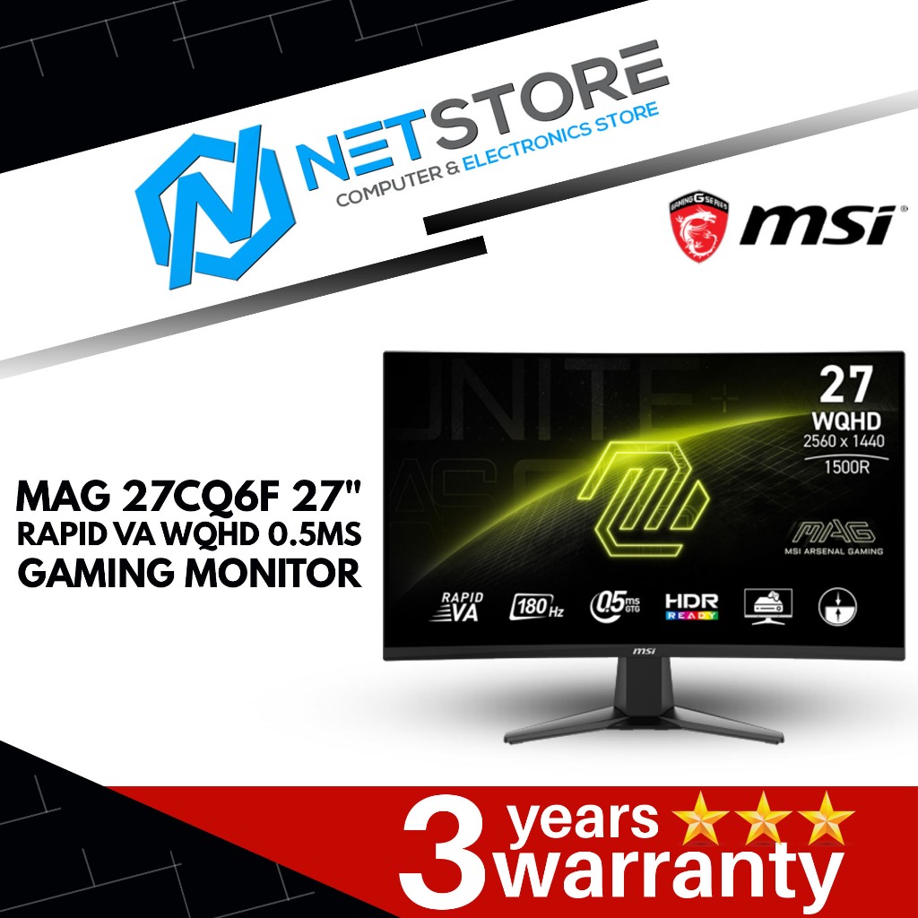 Msi Mag Cq F Rapid Va Wqhd Ms Gaming Monitor S Cd M