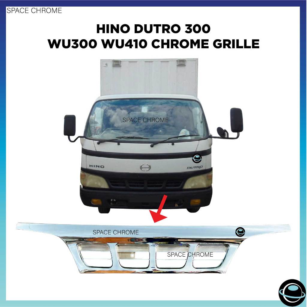 HINO DUTRO 300SERIES WU300 WU410 CHROME GRILLE LORRY TRUCK AKSESORI