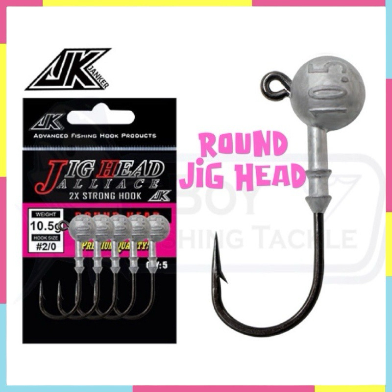 Piratez Strike Jk Janker Round Jig Head Soft Lure Hook Sp Hook X