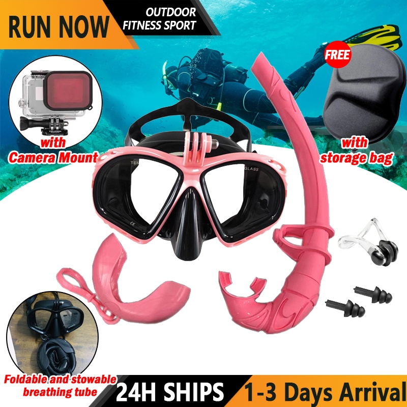 COD Wet Gopro Mount Low Volume Tempered Glass Freedive Mask J Type