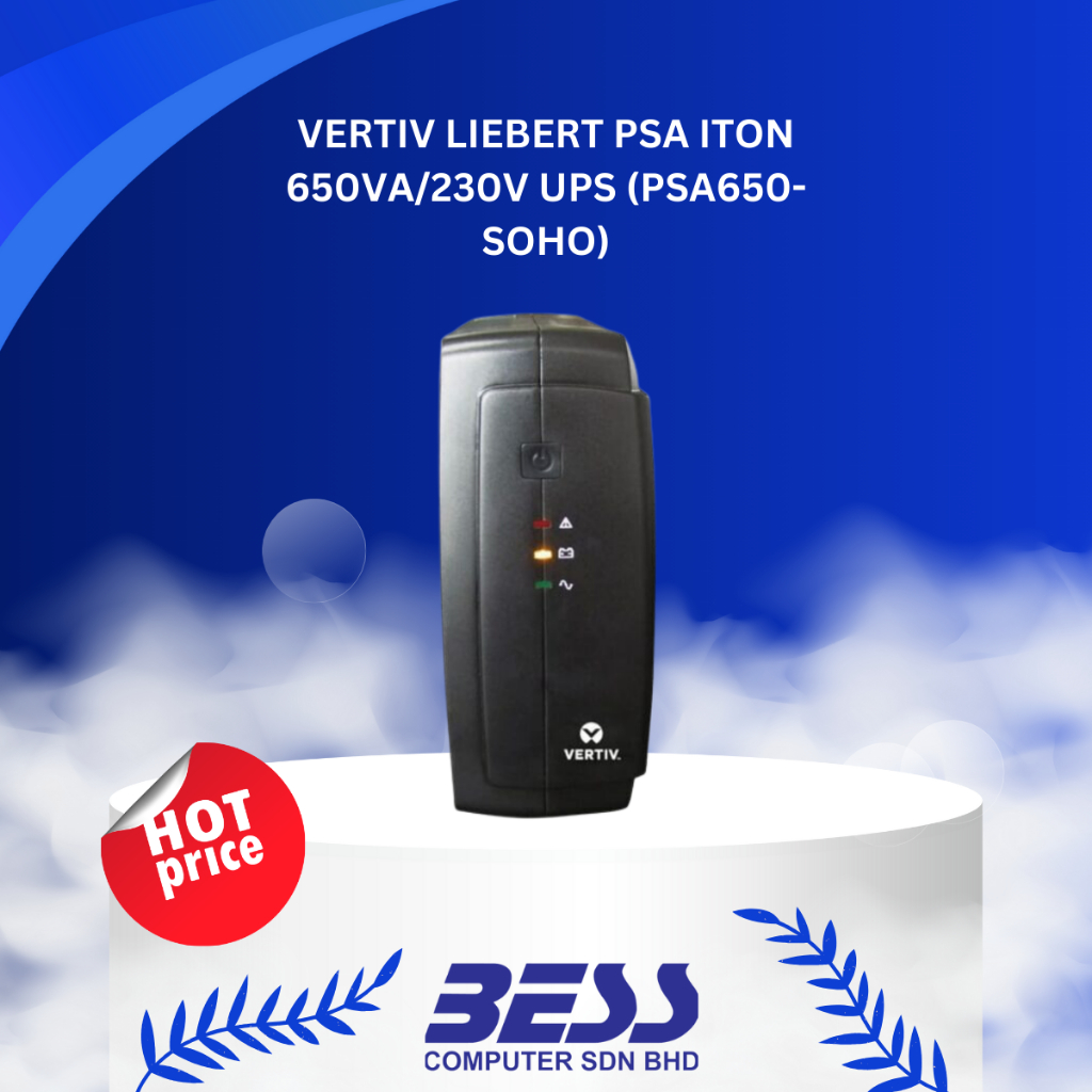 VERTIC LIEBERT PSA ITON 650VA 230V UNINTERRUPTIBLE POWER SUPPLY UPS