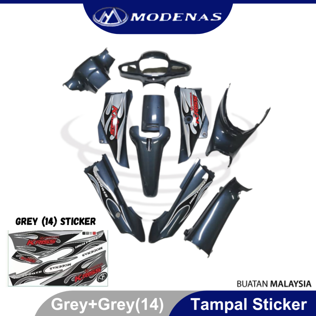 Modenas Kriss Kriss Fl Body Cover Set Siap Tampal Sticker