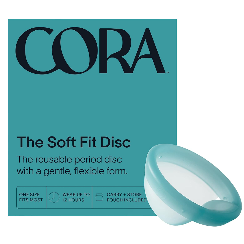 Cora Soft Fit Disc Reusable Period Disc Soft Menstrual Disc Up To