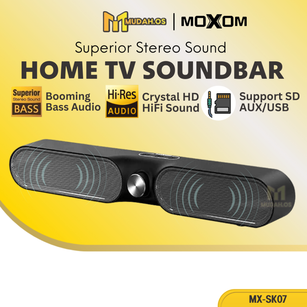 Moxom Speaker Bluetooth Speaker Bass Bluetooth Soundbar Tv Sound Bar Mx