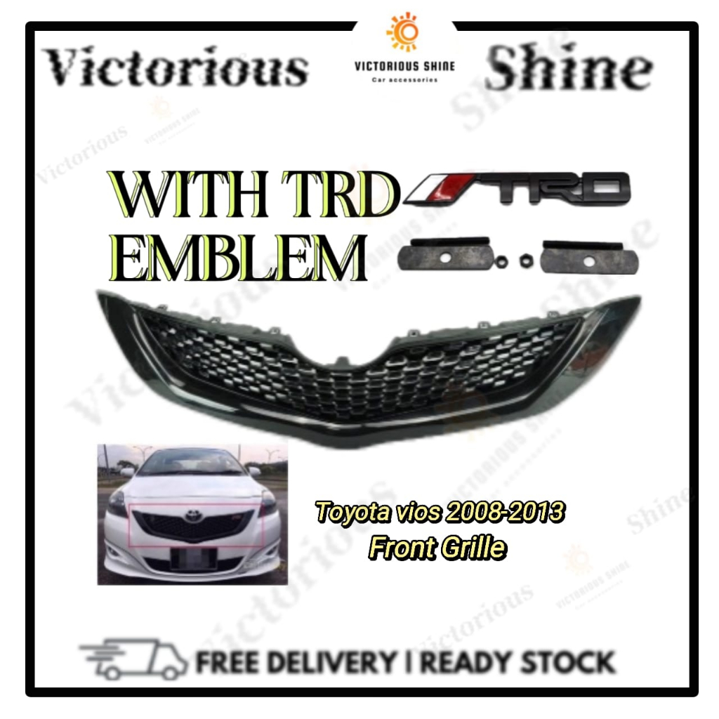 Toyota Vios Dugong Grill Thailand Belta Trd Rs Front Grill Black