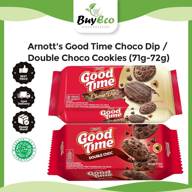 Arnott S Good Time Choco Dip Double Choco Cookies 71g 72g Shopee