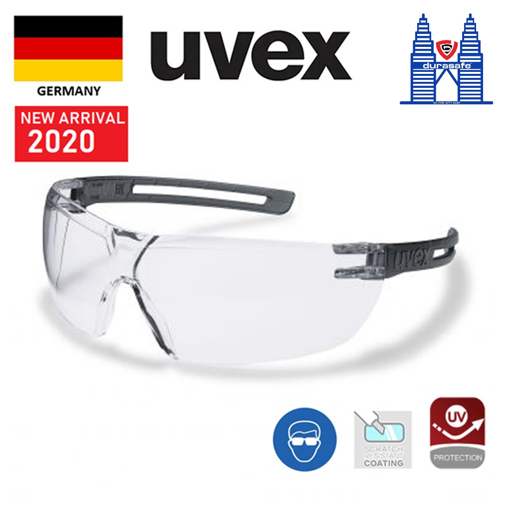 Uvex X Fit Safety Spectacle Grey Frame Clear Supravision Len