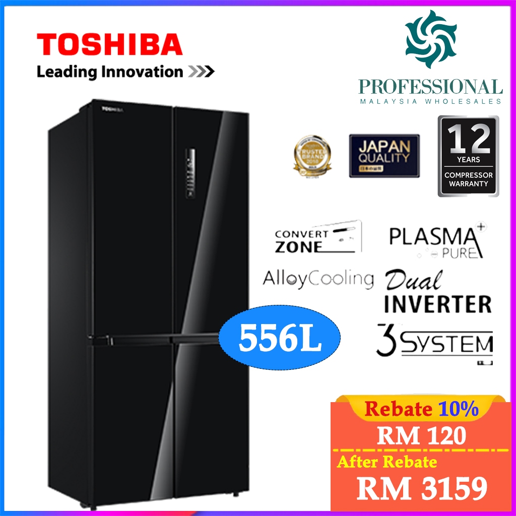 Toshiba L Dual Inverter Multi Door Refrigerator Rf We Pmy