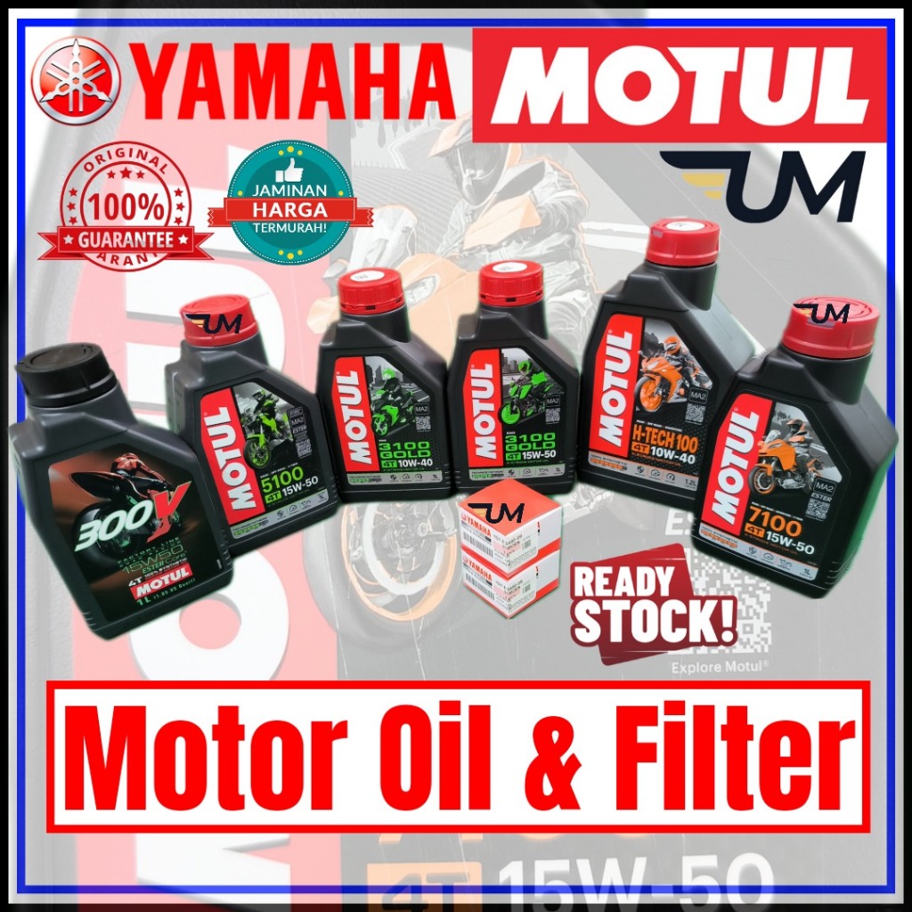 MOTUL MINYAK HITAM ENGINE OIL 3100 H TECH 1 2L 5100 7100 300V SEMI