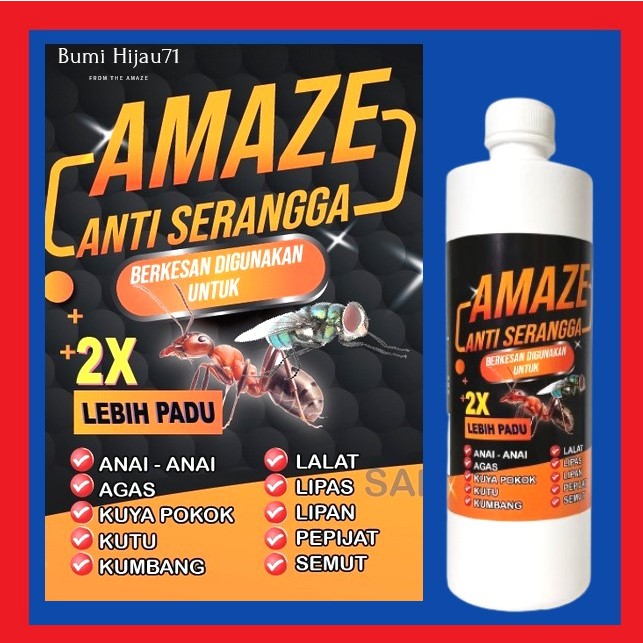 Promosi Amaze Anti Serangga Spray 100 Organik Ubat Semut Lipas Lalat