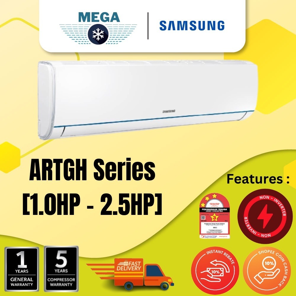 Free Gift Samsung Aircond R S Essential Non Inverter Artgh Series