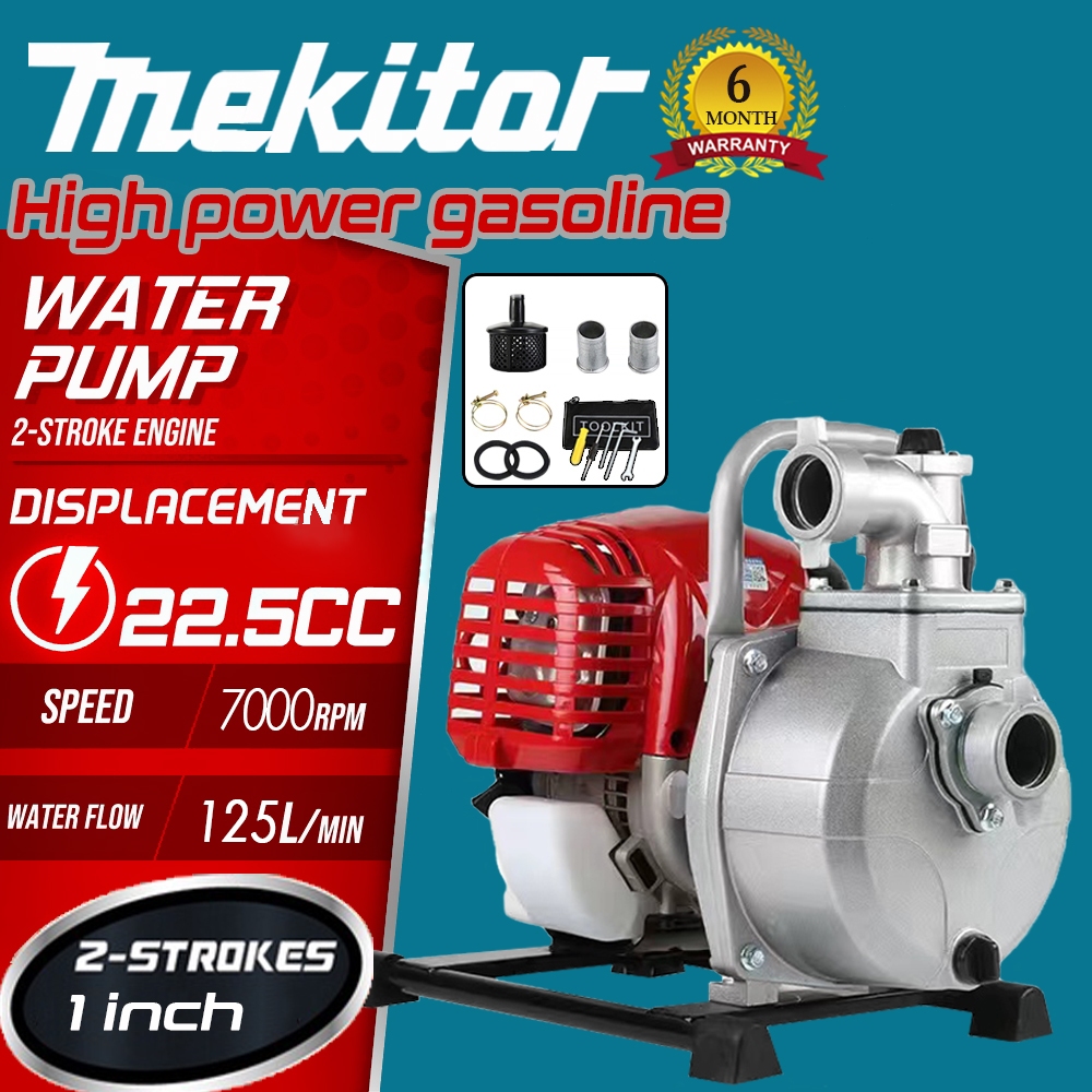 Mekitor Gasoline Water Pump Mesin Pam Air Petrol Priming Water Pump