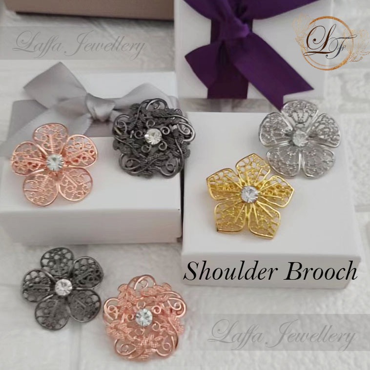 Kerongsang Bahu Single Pin Tudung Dokoh Jarum Peniti Brooch Hijab Pins