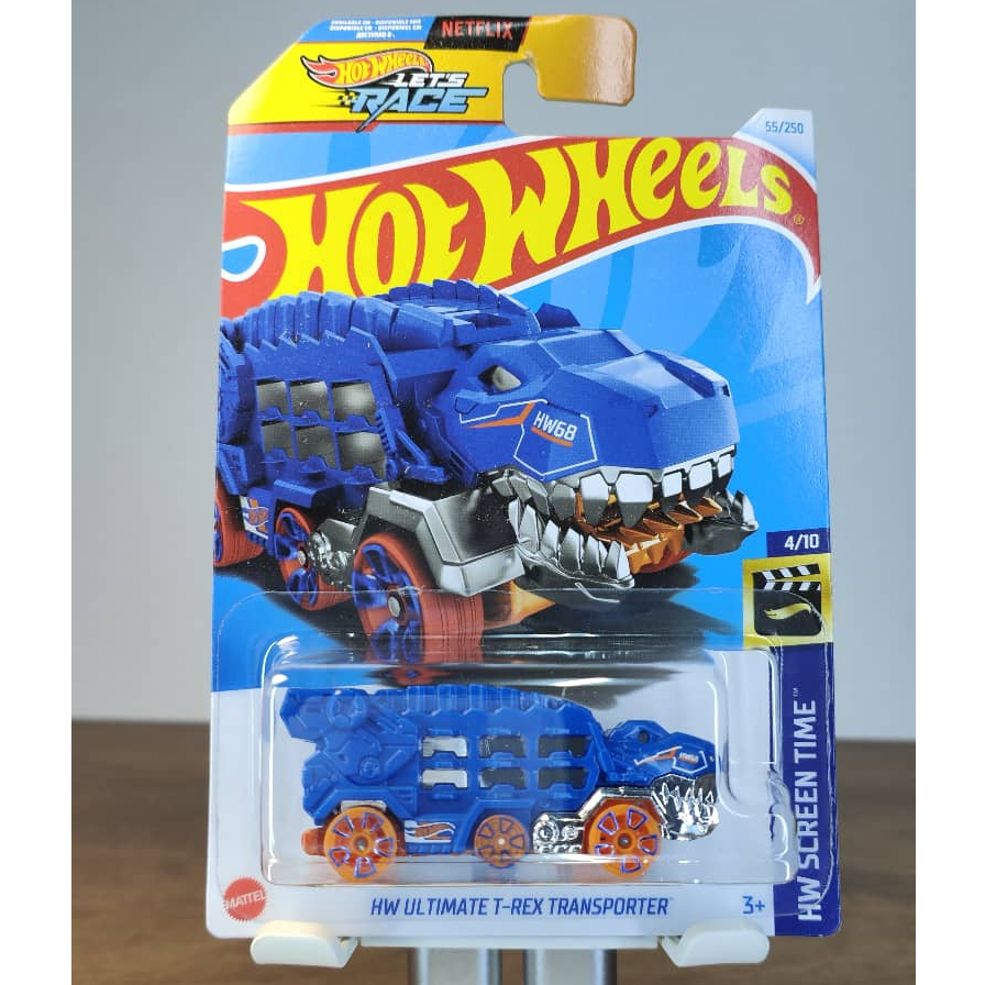 Hot Wheels Hw Ultimate T Rex Transporter Netflix Let S Race Blue