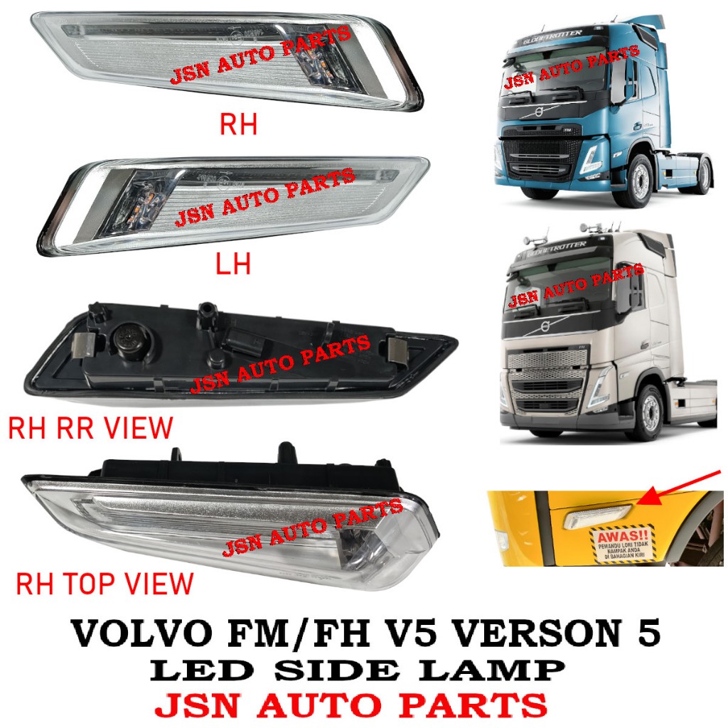 J S Led Side Lamp Volvo Fm V Verson Lorry Truck Aksesori