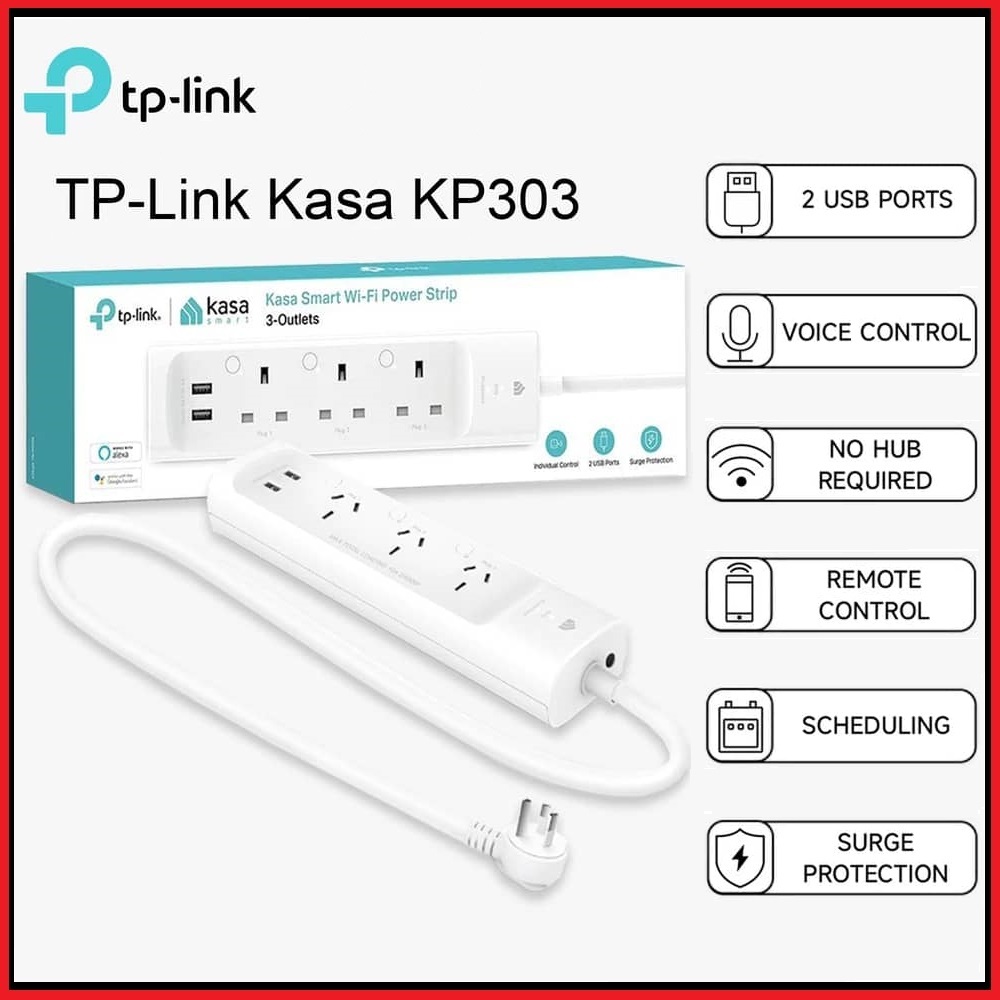 Tp Link Kasa Kp Outlets Wifi Smart Strip Power Extension Plug