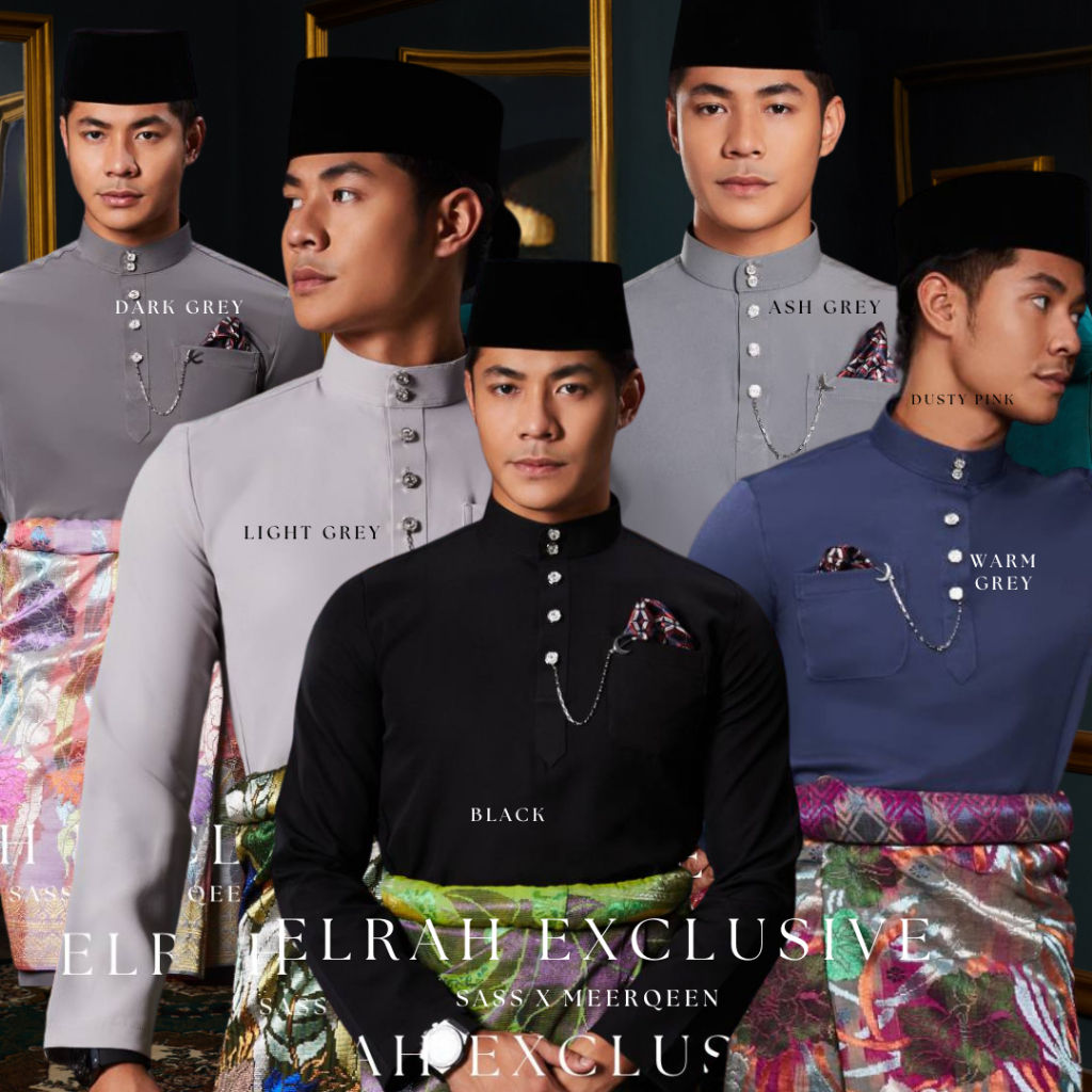 BAJU MELAYU ELRAH EXCLUSIVE ULTIMATE 2 0 2024 BLACK GREY EDITION