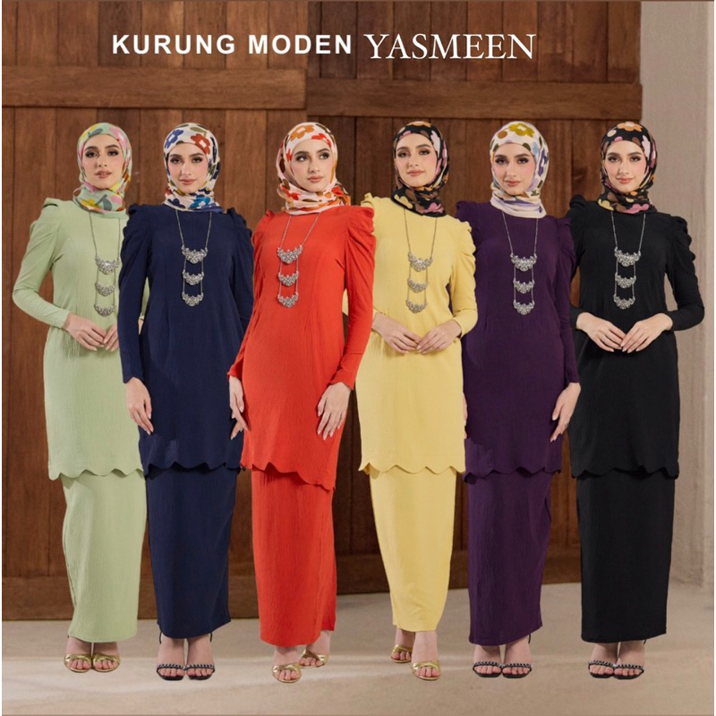 BAJU KURUNG MODEN PUFF IRONLESS KURUNG TANPA GOSOK PLUS SIZE KURUNG