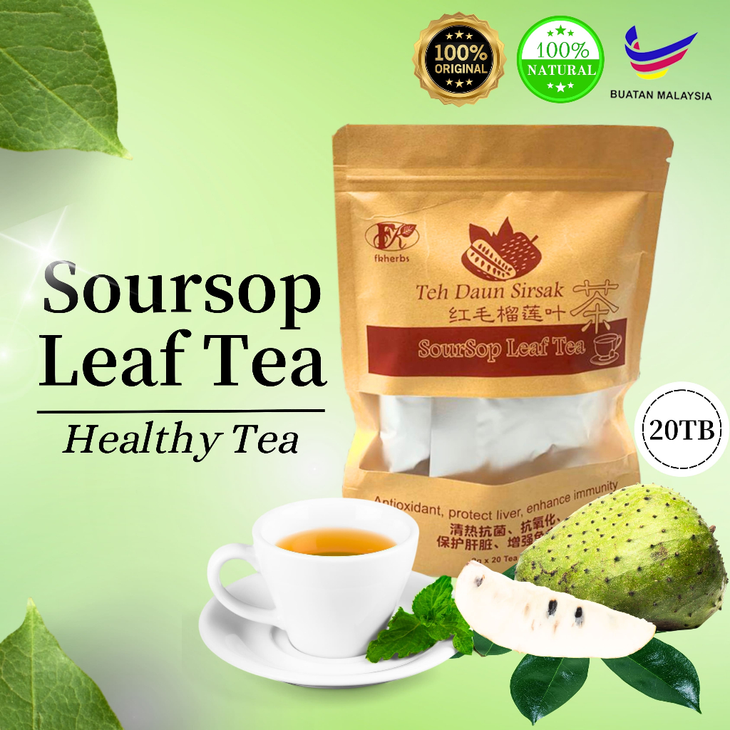 Soursop Leaf Tea 100 Original 20 Tea Bags Teh Daun Durian Belanda