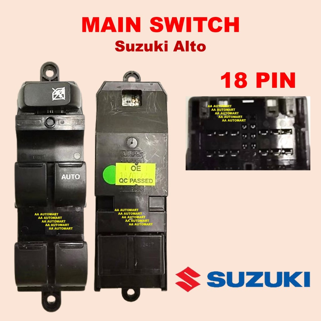 Warranty Suzuki Alto Main Switch Power Window Main Switch Master Driver