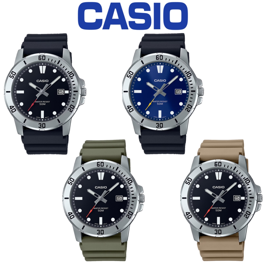 Casio Resin Band Men Watch Mtp Vd Shopee Malaysia