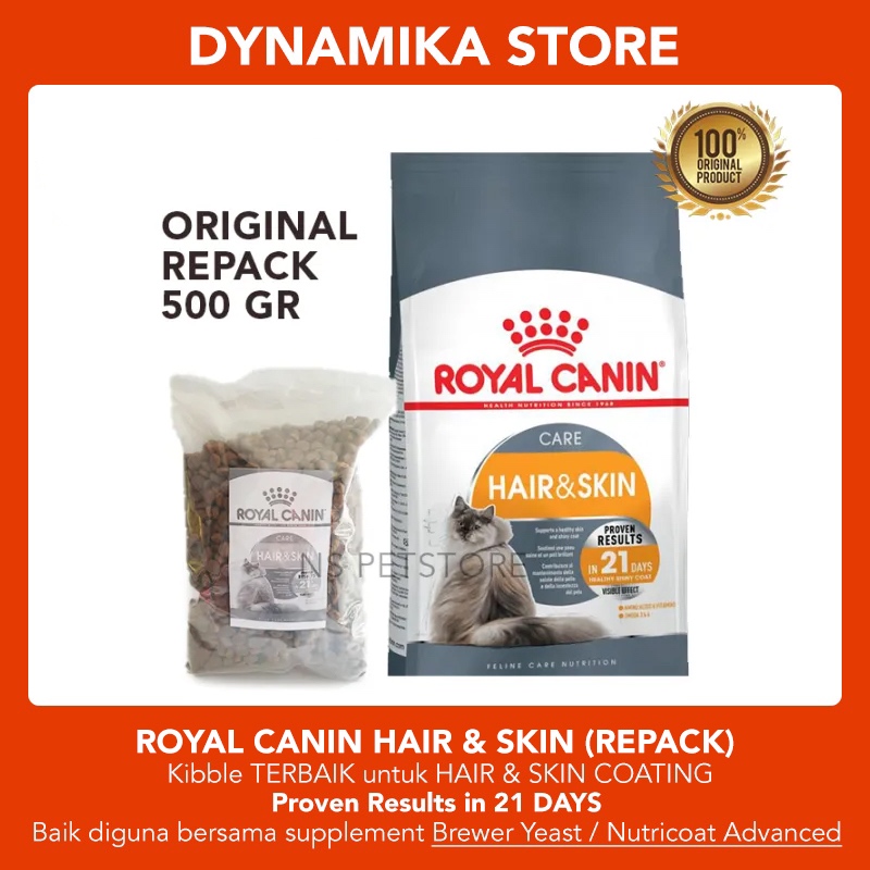 Royal Canin Hair And Skin ORIGINAL REPACK 500 Gram Shopee Malaysia