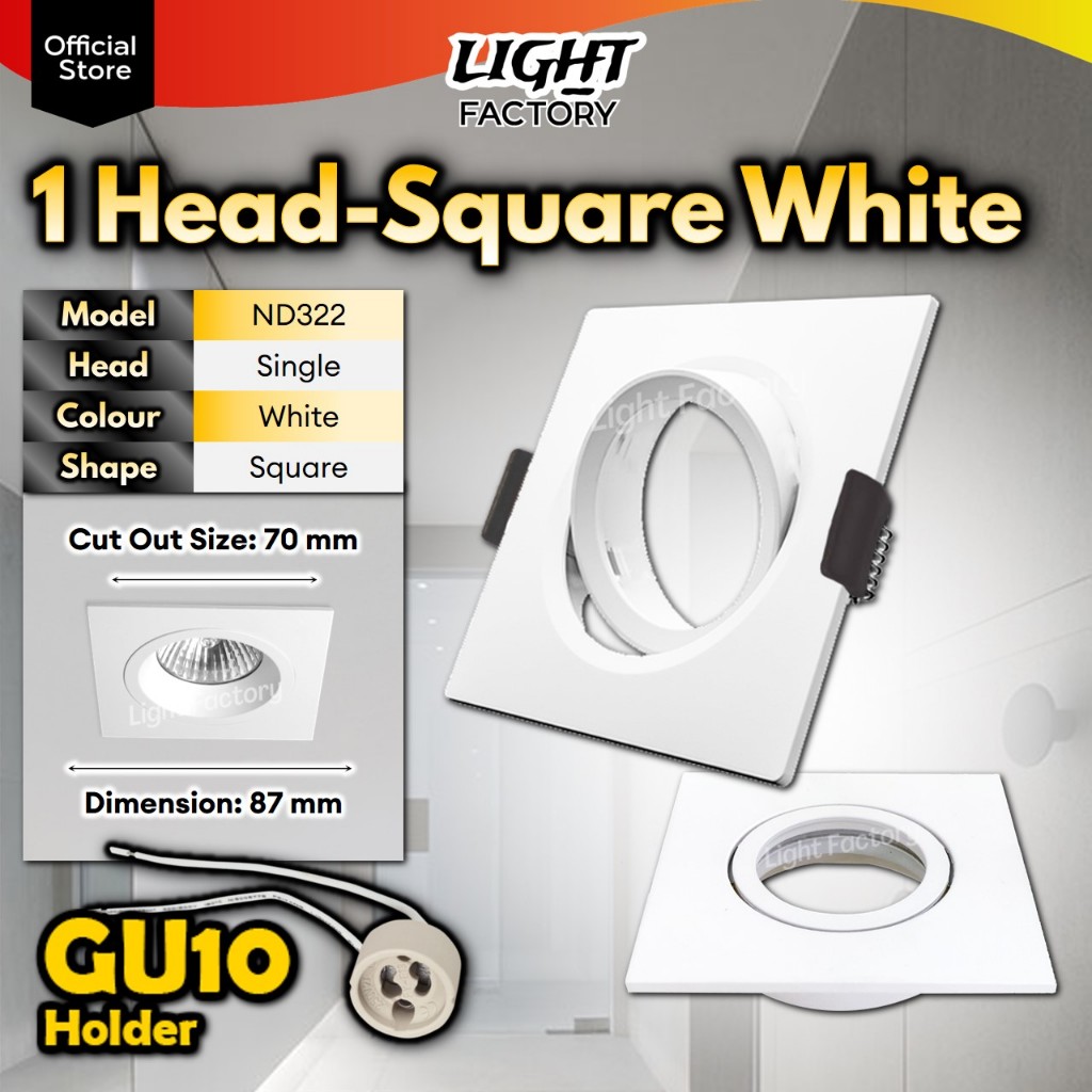 Led Eyeball Casing Gu Bulb Replaceable Fitting Square Round Downlight