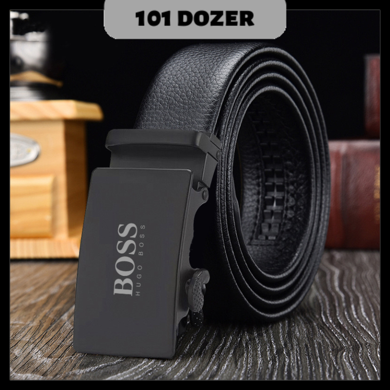 Boss Men Adjustable Leather Automatic Buckle Belts Formal Tali Pinggang