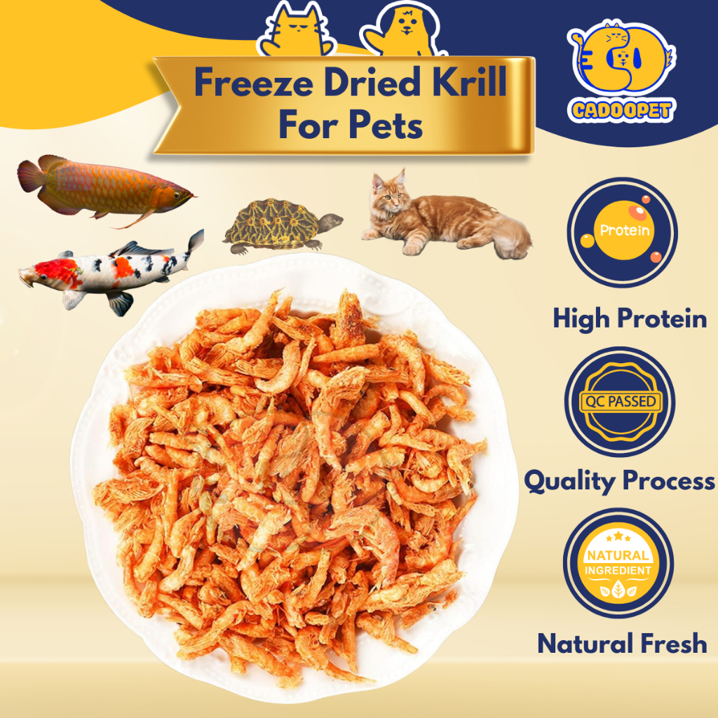 Premium Freeze Dried Antarctic Krill 200G 1KG For Pet Cat Turtle Fish