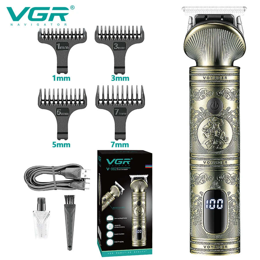 VGR V 962 Professional Pro Self Haircut Hair Clipper Beard Trimmer Gold