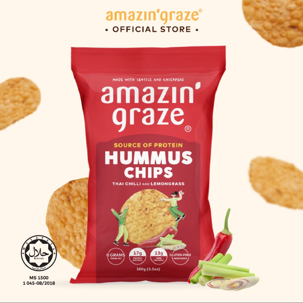 Amazin Graze Hummus Chips Thai Chilli Lemongrass G Shopee Malaysia