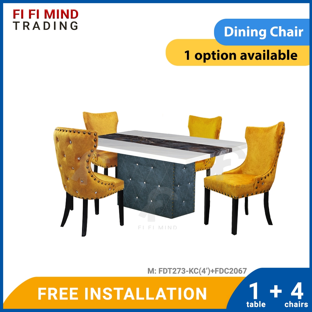 Ladam Marble Dining Set Marble Dining Table Meja Makan 6 Kerusi Meja