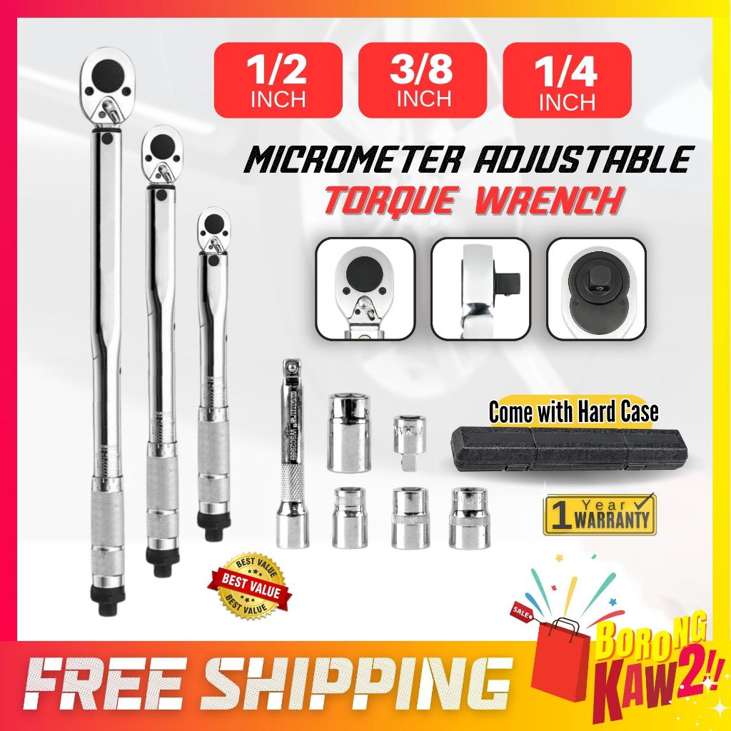 1 2inch Driver Click Adjustable Micrometer Torque Wrench Spanar 28