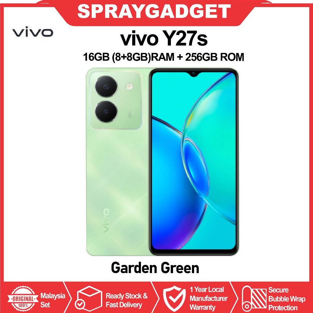 Vivo Y27s 8 8GB Extended RAM 256GB ROM 44W Flash Chargevivo