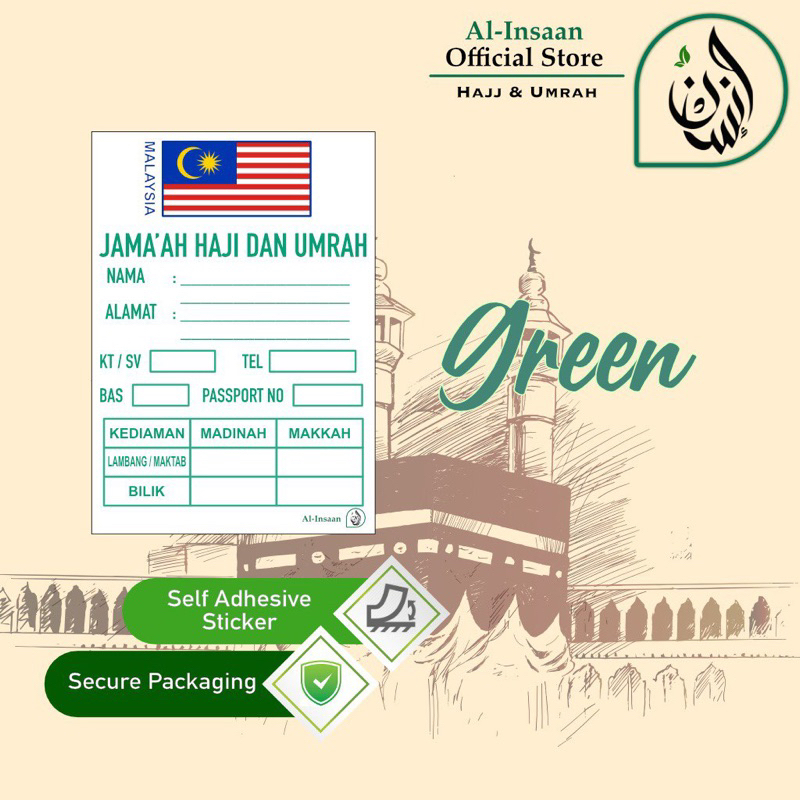 Sticker Pelekat Nama Bagasi Haji Umrah Label Beg Shopee Malaysia