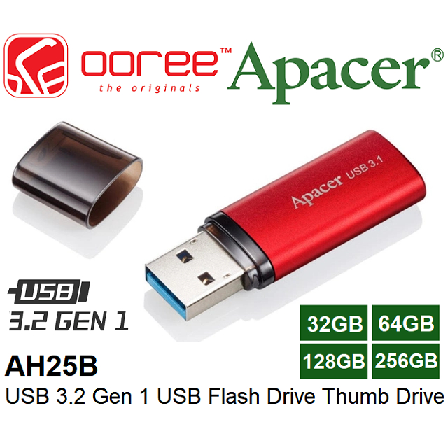 Apacer Ah B Usb Gen Flash Drive Thumbdrive Pendrive With Plug