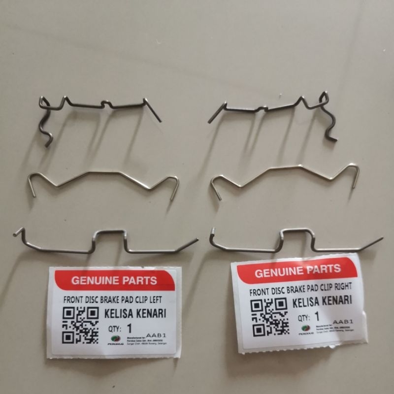 ORIGINAL PERODUA KELISA KENARI FRONT DISC BRAKE PAD CLIP 3 PCS