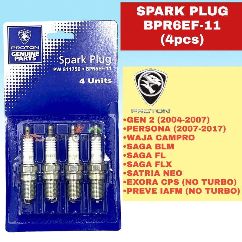 Original Proton Spark Plug Proton Gen2 Saga BLM FL FLX Persona Waja