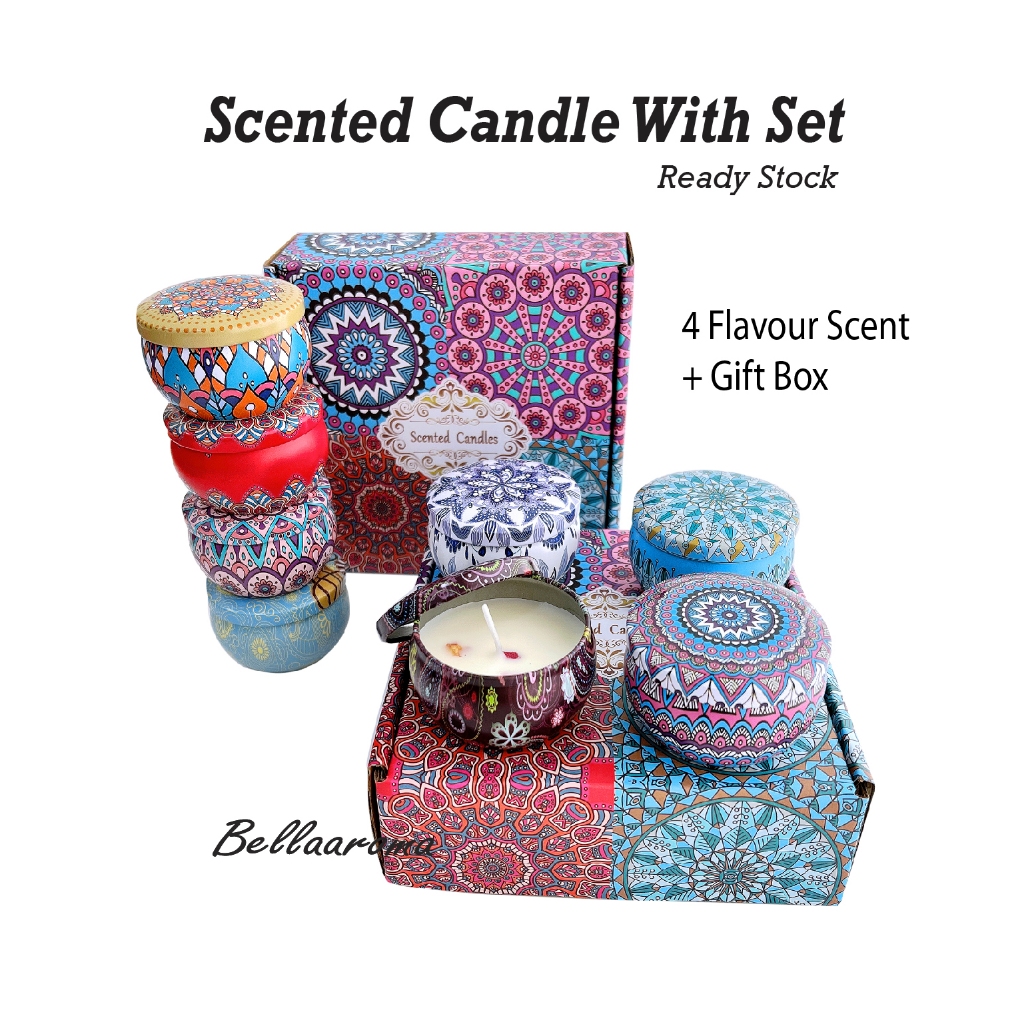 Scented Candles Gift Set Collection Fragrance Soy Wax Wedding Doorgift